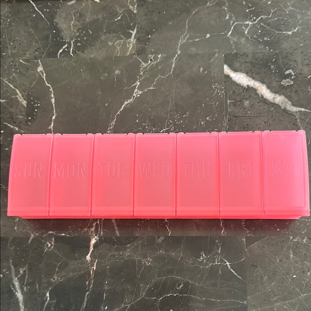 Pink Weekly Pill Organizer